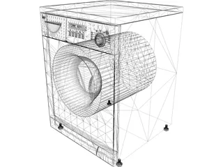 Washing Machine 3D Model preview