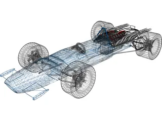 Matra F1 Racing Car (1967) 3D Model preview