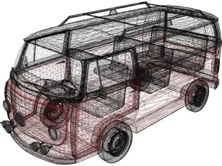 Volkswagen Type 2 3D Model preview
