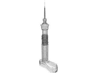 Telecom Tower 3D Model preview