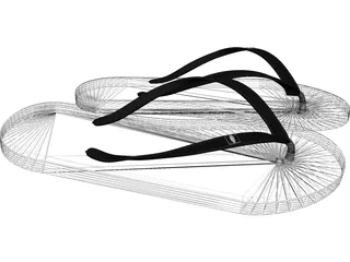 Flipflops 3D Model preview