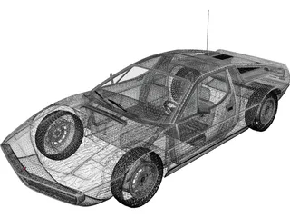 Maserati Merak (1972) 3D Model preview