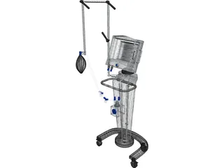 Hospital Ventilator 3D Model preview