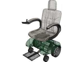 Power Wheelchair 3D Model preview