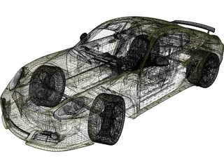 Porsche Cayman R (2012) 3D Model preview