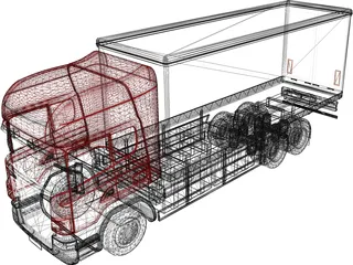 MAN Truck 3D Model preview