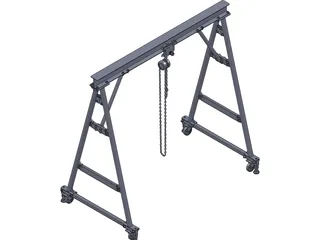 Crane Pont Roulant 3D Model preview