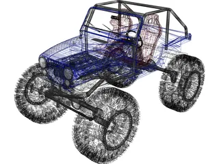 Jeep CJ5 Rock Crawler (1975) 3D Model preview