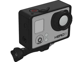 GoPro Hero 3 HD Camera 3D Model preview