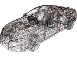 Jaguar XFR (2012) 3D Model preview