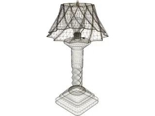 Cream Lamp 3D Model preview