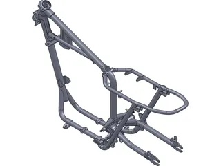 Motorbike Frame 3D Model preview