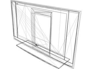 LG Flat TV Screen 3D Model preview