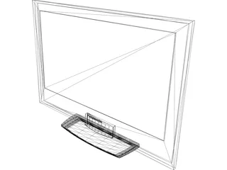 Panasonic Flat TV 3D Model preview