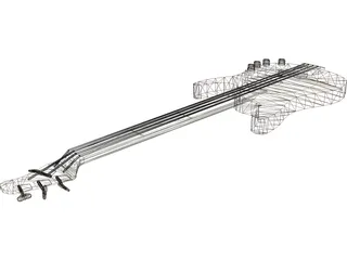 Bass Guitar 3D Model preview