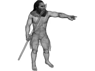 Caveman Hunter 3D Model preview