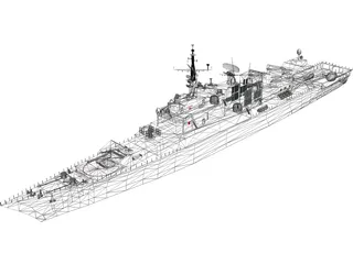 Maestrale Frigate 3D Model preview