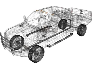 Ford F-250 XLT Short Box (2010) 3D Model preview