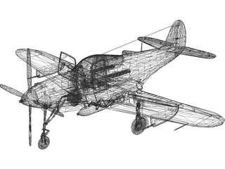 Bell P-39 Airacobra 3D Model preview