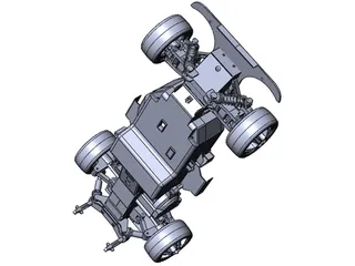 RC Car Chassis 3D Model preview