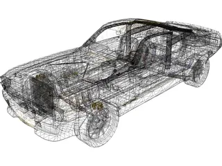 Ford Shelby GT500 (1967) 3D Model preview