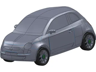 Fiat 500 3D Model preview