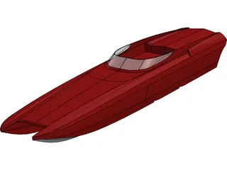 Twin Hull Boat 3D Model preview