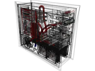Romulus Full Tower Gaming Desktop 3D Model preview