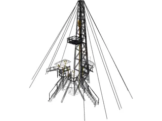 Oil Platform 3D Model preview