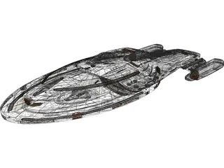 Star Trek Voyager NCC 74656 3D Model preview