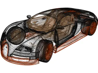 Bugatti Veyron Super Sport 3D Model preview