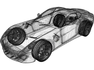 Ferrari 599 GTB Fiorano (2006) 3D Model preview