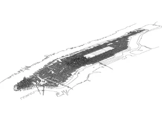 New York Manhattan 2008 3D Model preview