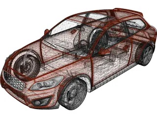 Volvo C30 (2010) 3D Model preview