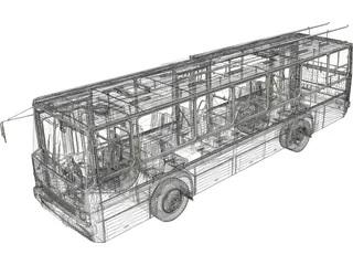 Ikarus 260 GVM Trolleybus 3D Model preview