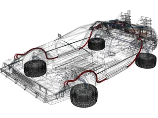 DMC Delorean X 3D Model preview