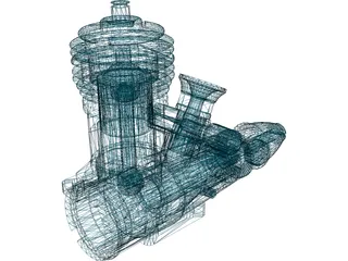 RC Engine 3D Model preview
