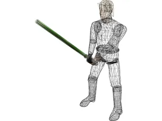 Star Wars Luke SkyWalker Jedi 3D Model preview