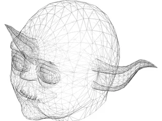 Star Wars Yoda Head 3D Model preview