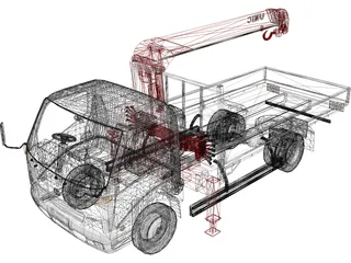 Toyota Toyoace (Tow Crane Truck) (2000) 3D Model preview