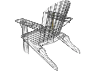 Adirondack Chair 3D Model preview
