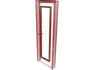 Passage Door 3D Model preview