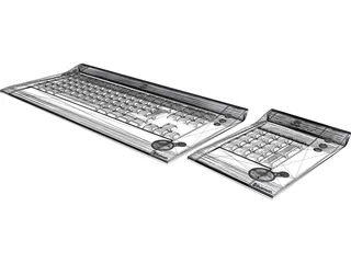 Logitech diNovo Keyboard 3D Model preview