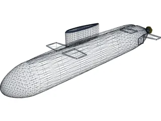 Kilo Class Submarine 3D Model preview
