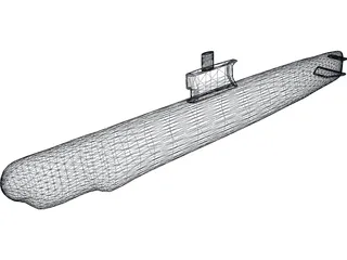 Romeo Class Submarine 3D Model preview