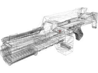 Machine Gun 3D Model preview