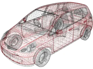 Honda Fit [Jazz] (2002) 3D Model preview