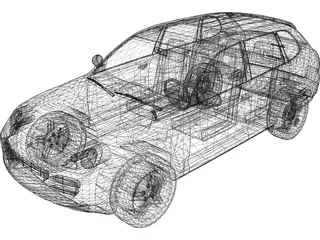 Porsche Cayenne S (2004) 3D Model preview