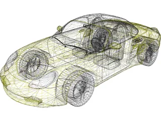 Porsche Boxster S (2002) 3D Model preview