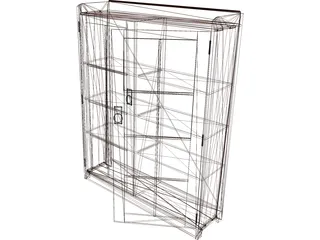 Mission Style Bookcase 3D Model preview
